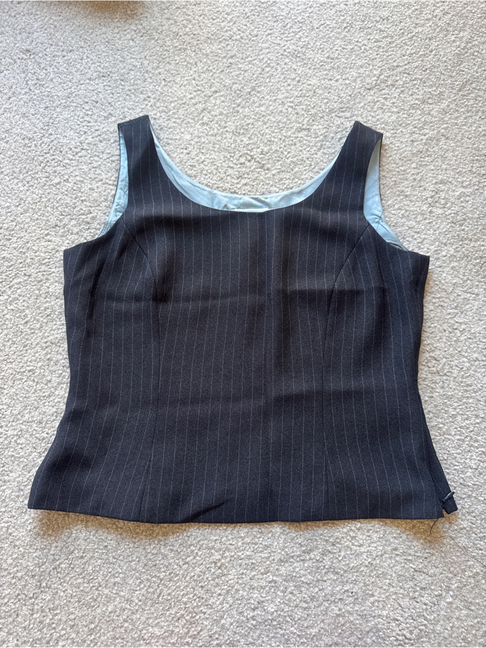 Tahari Pinstripe Sleeveless Top
